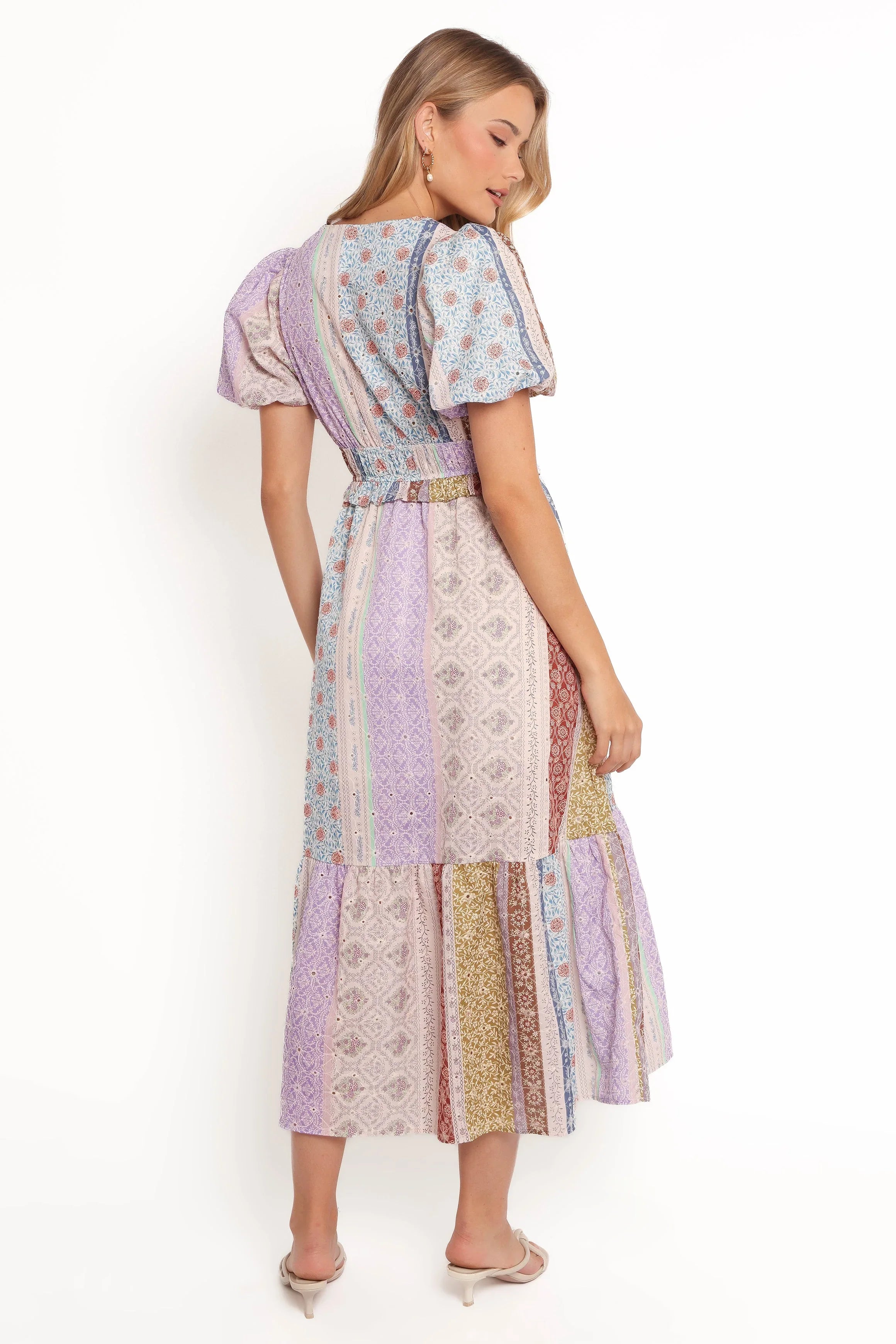 Verona Patchwork Midi Dress Botanic Multi