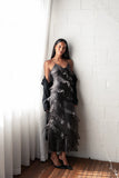 Ciao Ruffles Maxi Dress Black Leopard