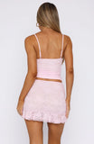 Lets Get Closer Lace Mini Skirt Baby Pink