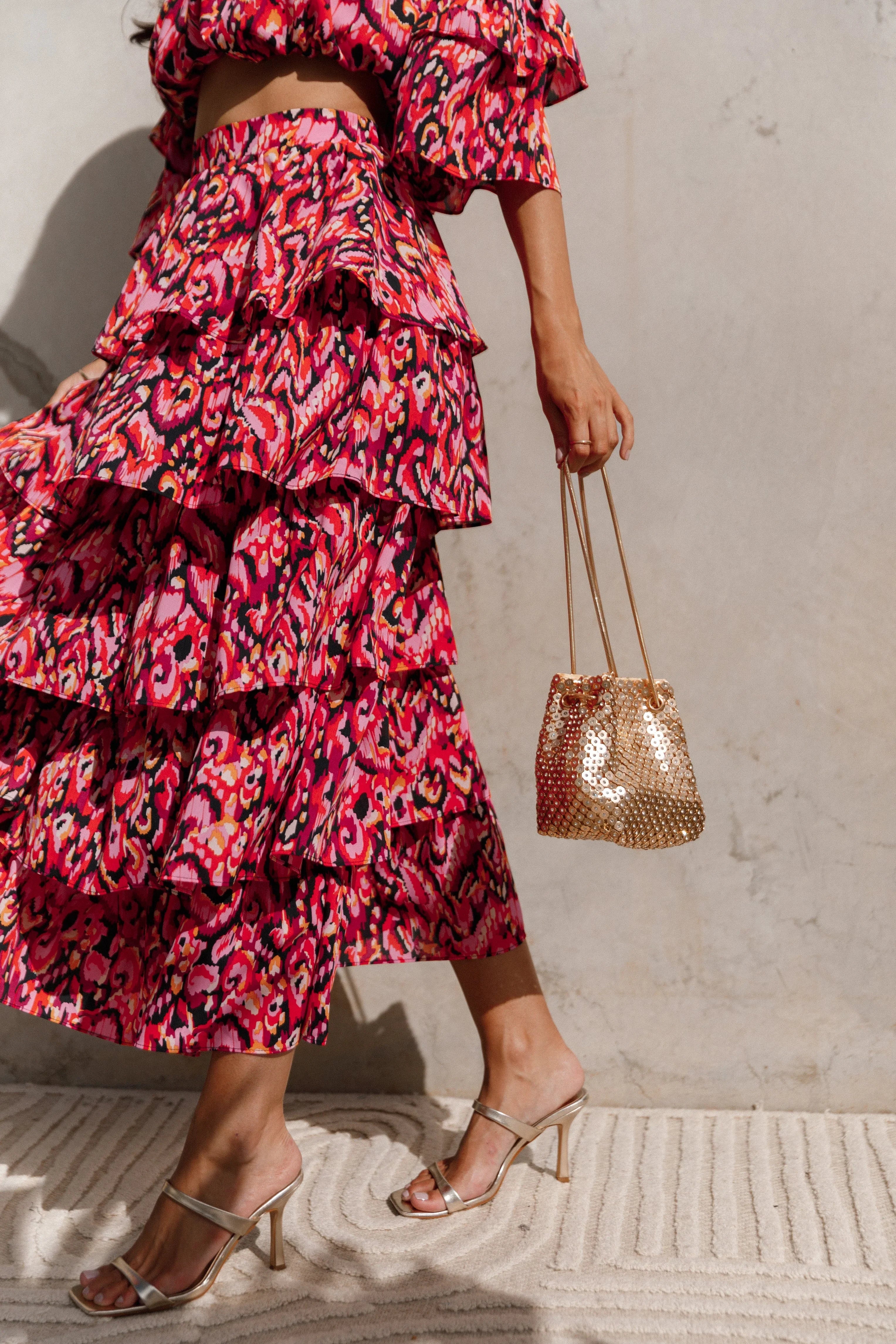 Valentina Embellished Bag Gold