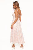 Wisteria Midi Dress Peach Ditsy Floral