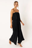 Jillian Plisse Jumpsuit Black