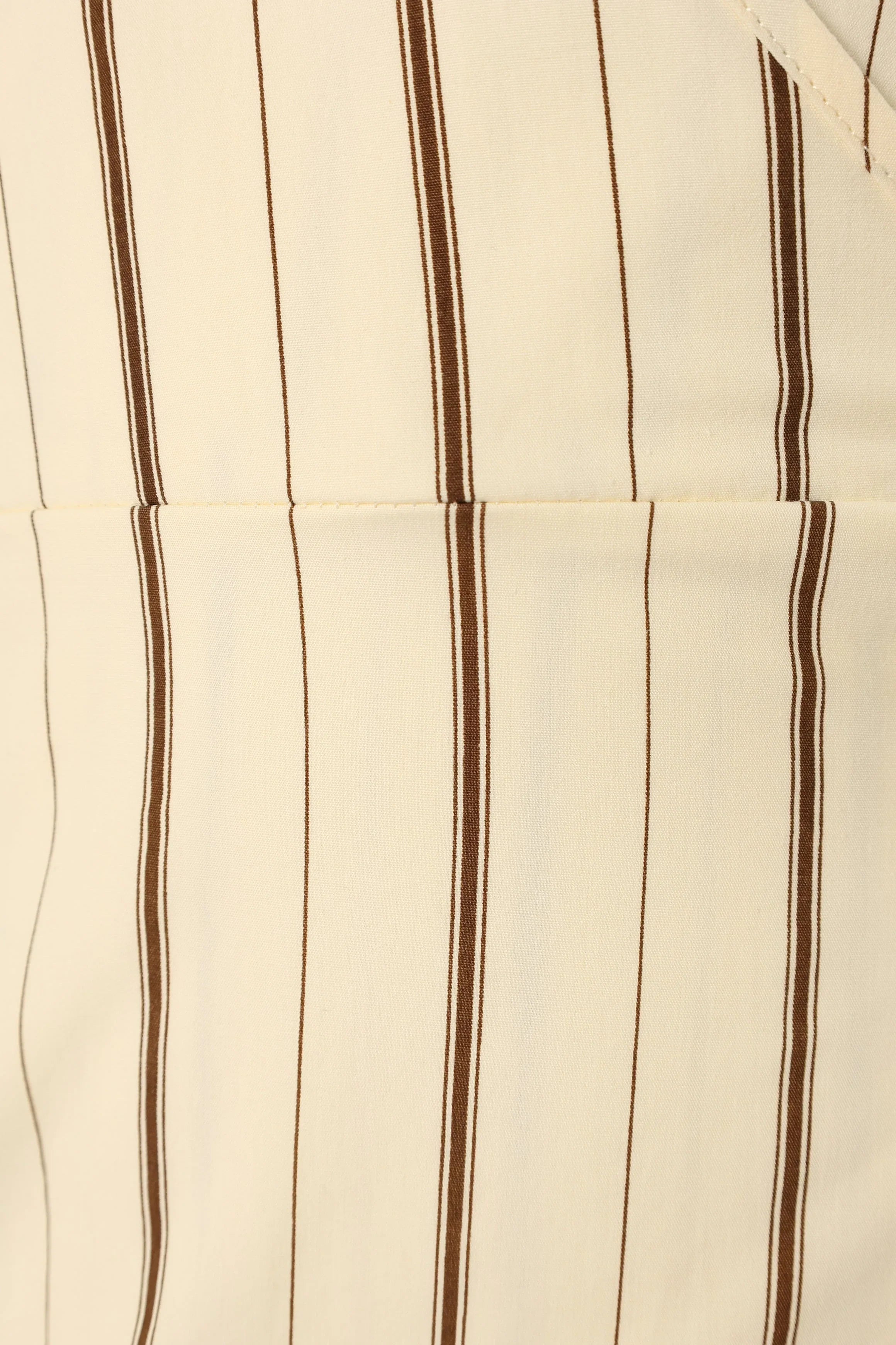 Abigail Wrap Midi Dress Beige Stripe