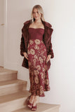 Shakira Midi Dress Bronzed Merlot