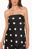 Belinda Strapless Top Black Cream