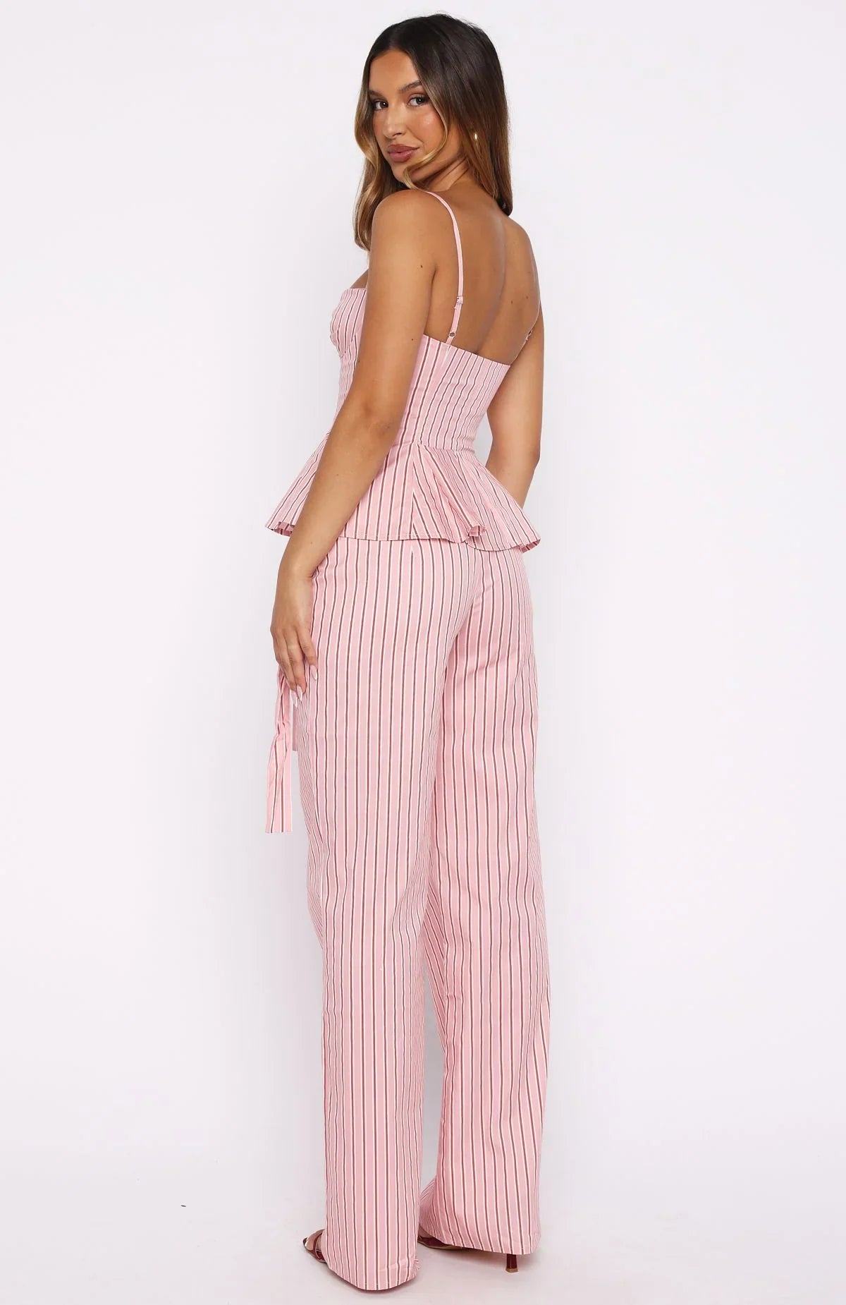 Tempt Me Not Pants Pink Stripe