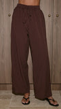 Zaila Pants Burgundy White Stripe