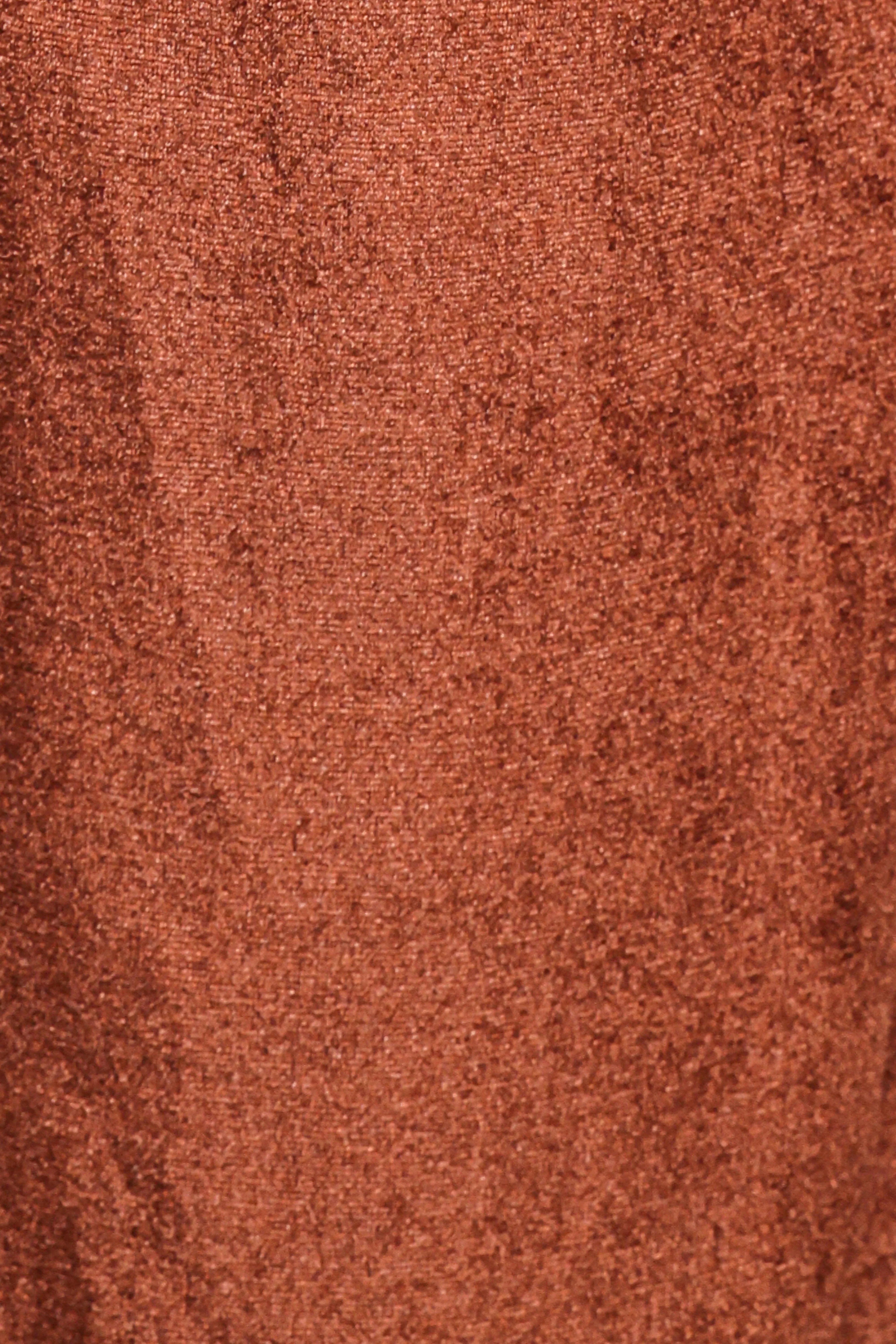 Riley Stretch Velvet Pant Chocolate