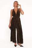 Melody Velvet Jumpsuit Mocha Olive