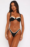 Vaucluse Bikini Top Black White
