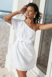 Dylan One Shoulder Mini Dress White