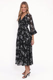Mavis Long Sleeve Maxi Dress Black Floral
