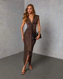 Twilight Plunge Maxi Dress