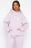 Vol 1 Front Graphic Oversized Hoodie Lilac