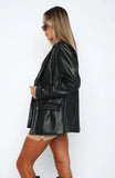 Take The Lead PU Blazer Black