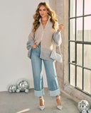 Yvaine Knit Sequin Color Block Sweater