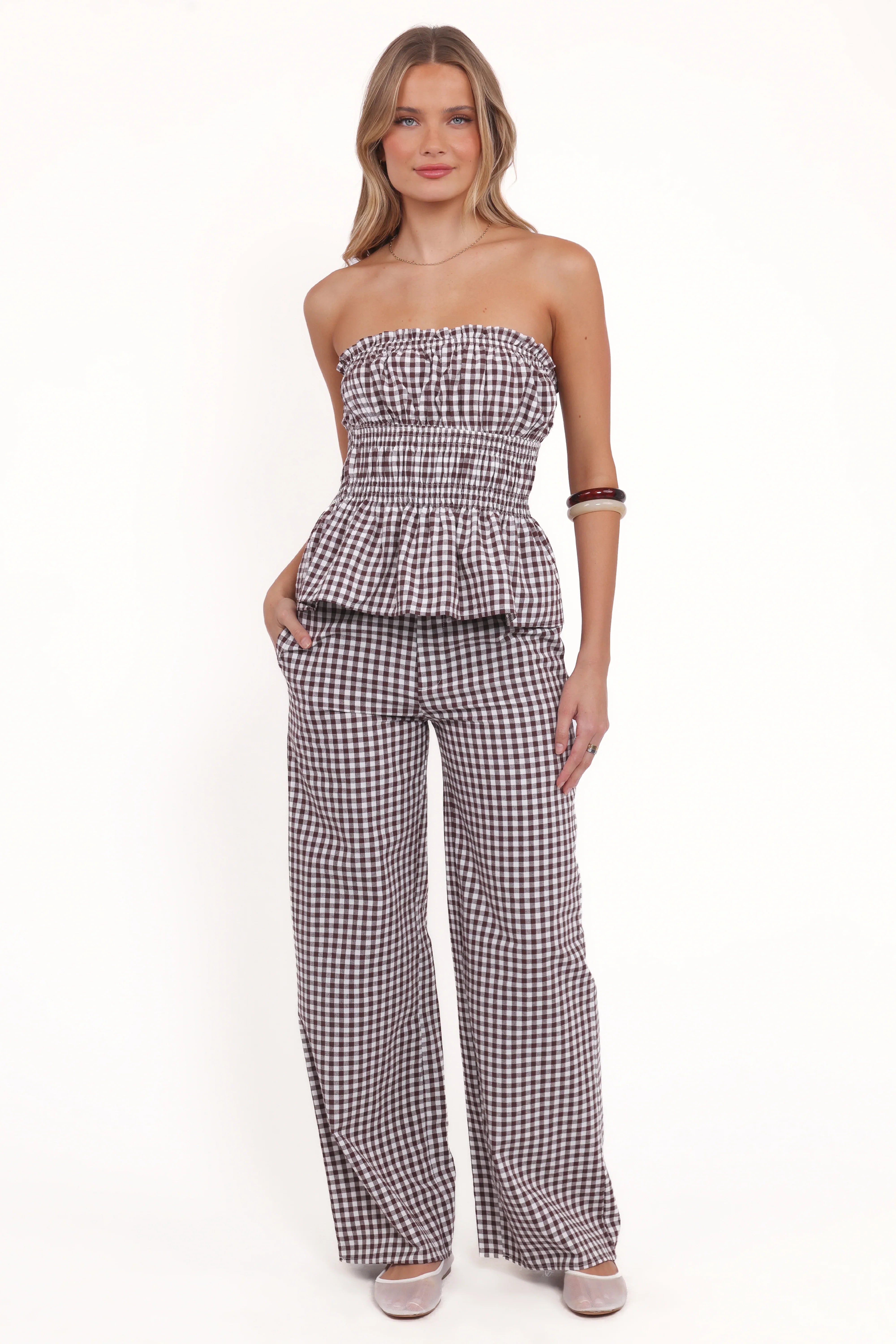 Abbott Pants Brown Gingham