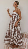 Marcel Maxi Dress Chocolate Tie Dye