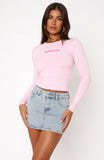 Wont Stop Searching Denim Mini Skirt Light Blue