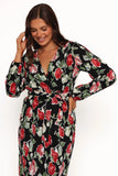 Minelli Pleat Top Black Rose