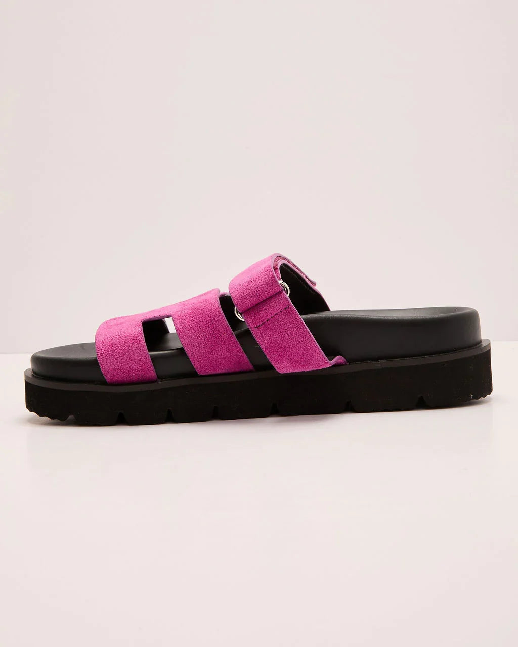 Kensington Faux Suede Platform Slides