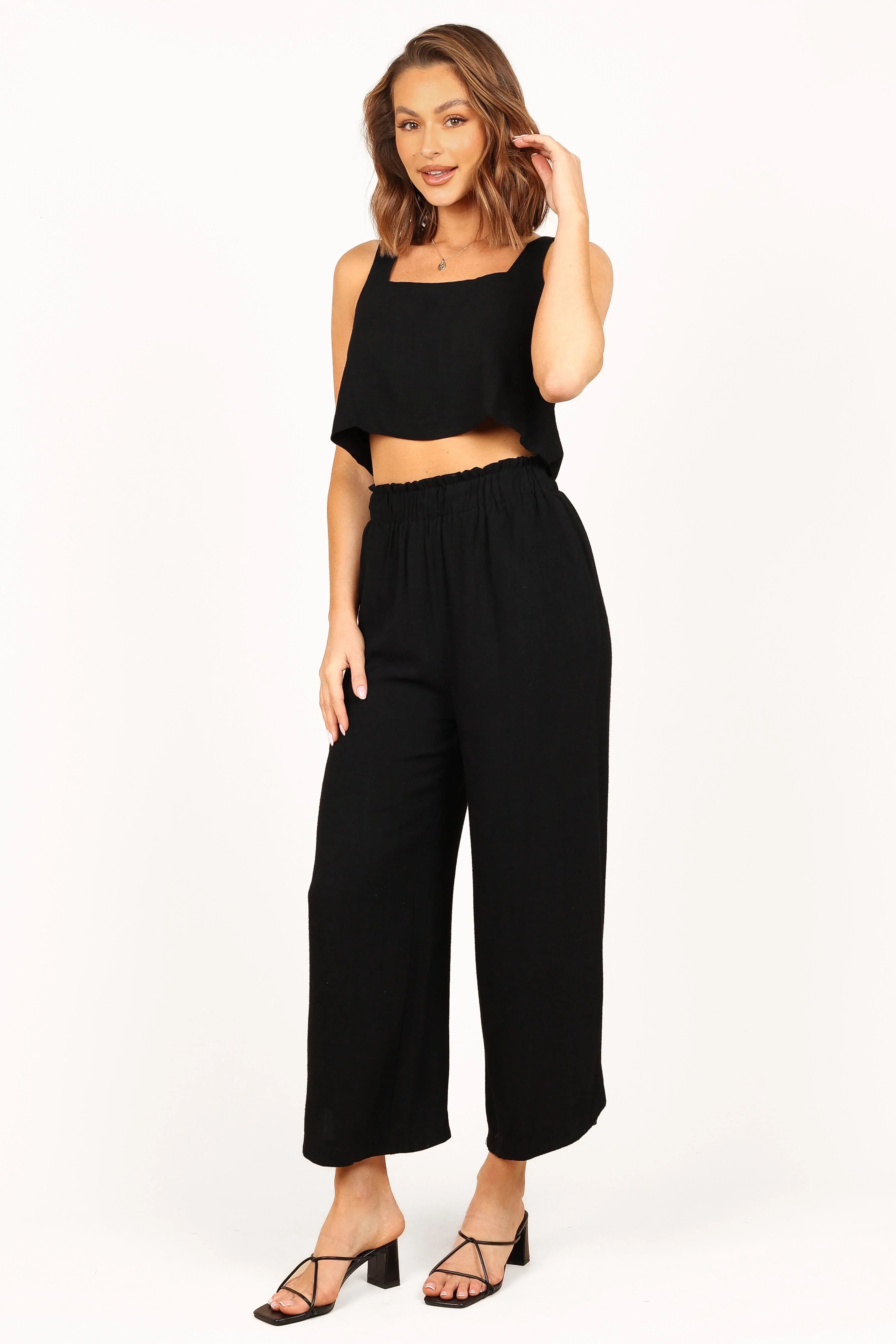 Eleanor High Waisted Pants Black