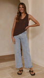 Annie Scoop Neck Tank Chocolate