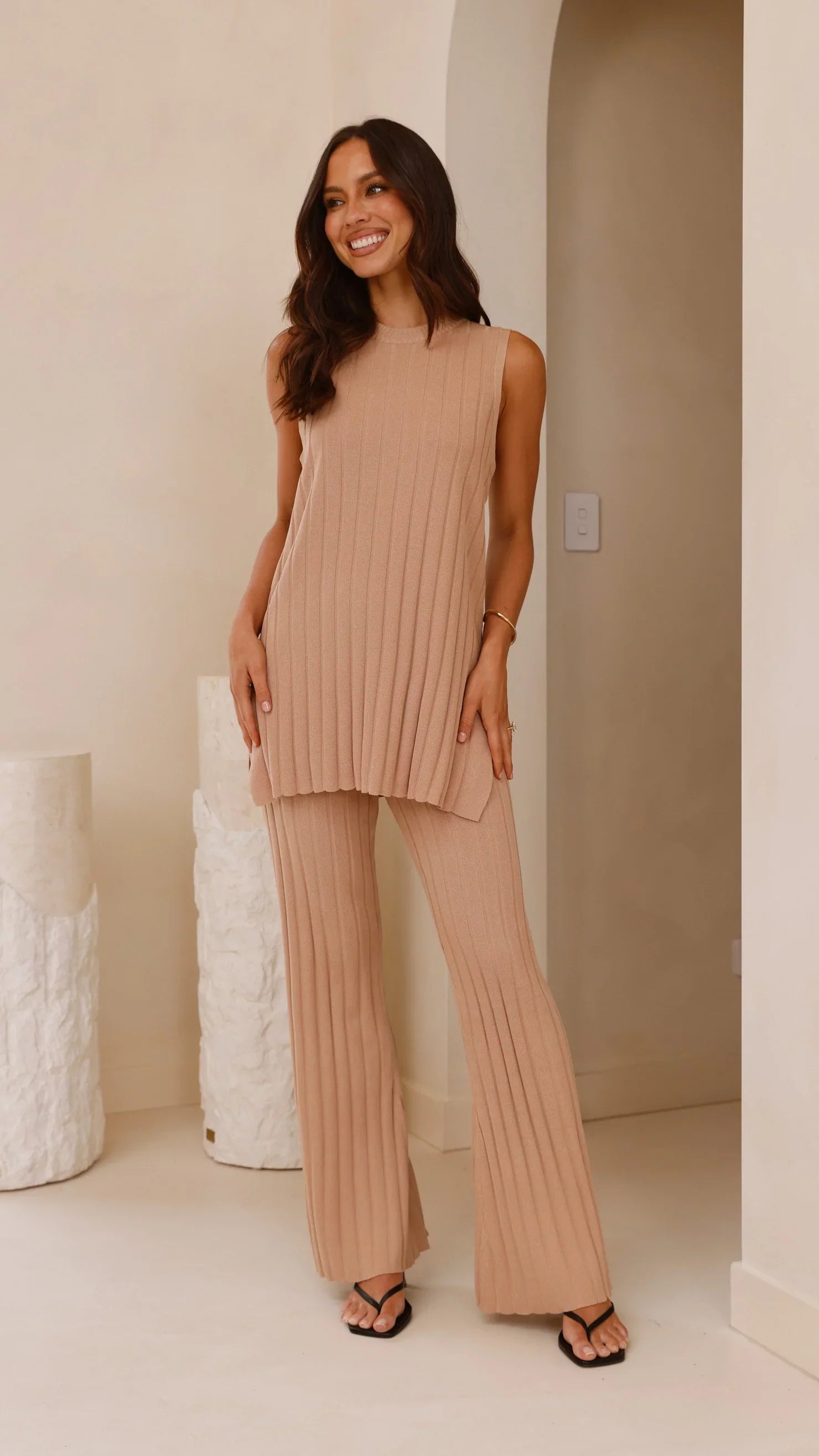 Megan Knit Top Camel