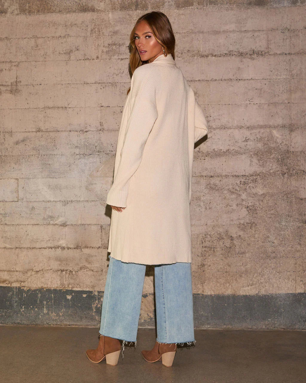 Kinglsey Open Front Long Cardigan