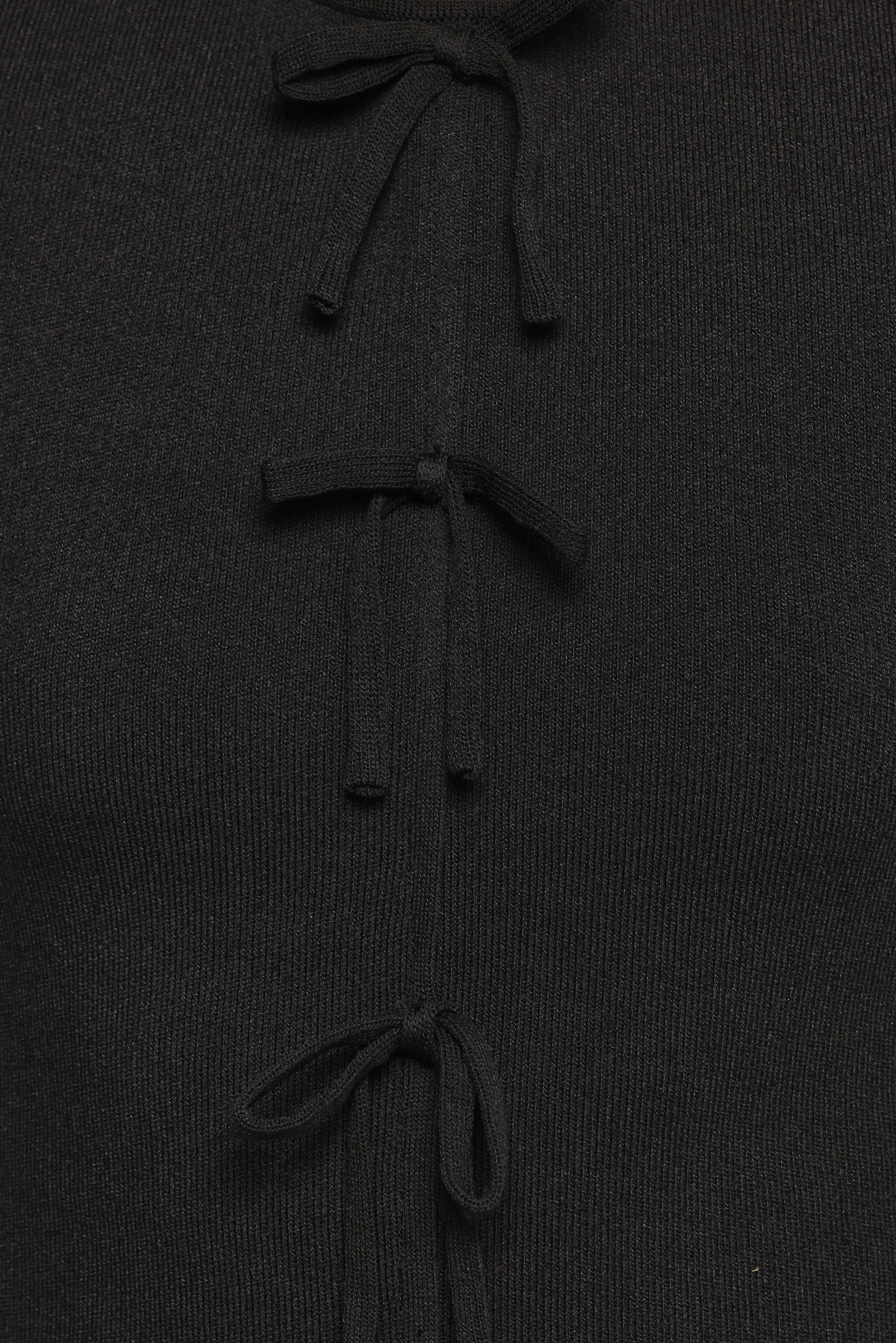 Milani Bow Knitted Top Black