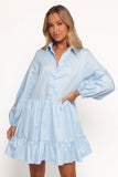 Carlotta Long Sleeve Mini Dress Blue