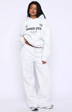 Vibe Too High Wide Leg Sweatpants Grey Marle