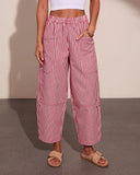 Nautical Honey Striped Barrel Leg Pants