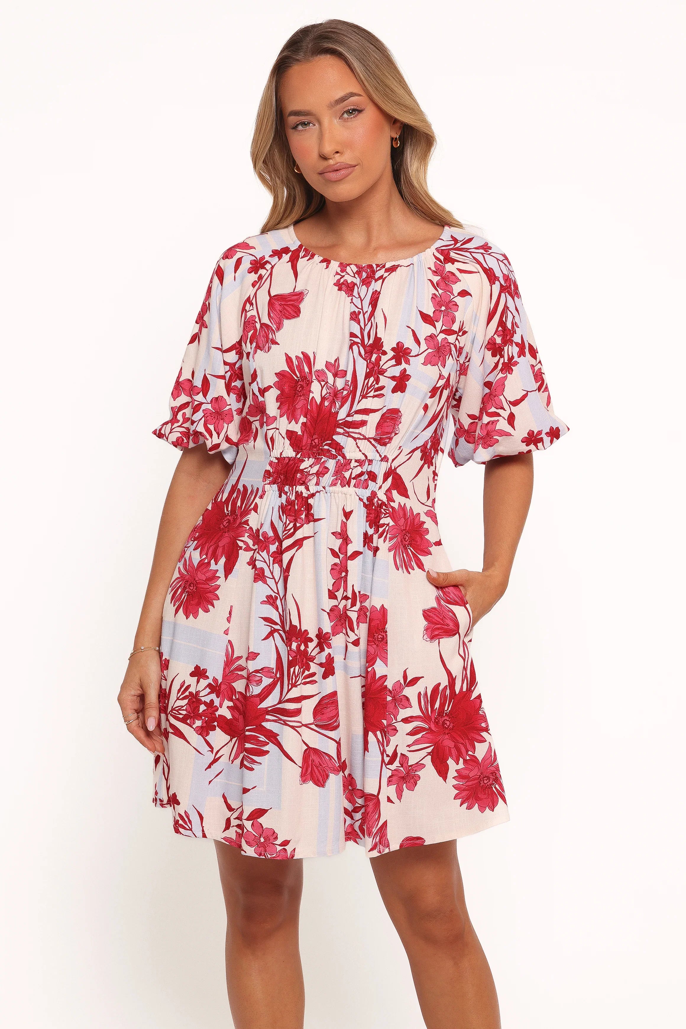 Simmons Mini Dress Fuchsia Floral