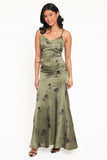 Fia Midi Dress Green Floral