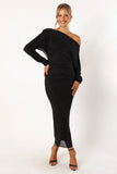 Loeve Long Sleeve Midi Dress Black