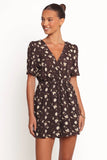 Raschelle Romper Brown Ditsy