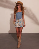 Roam Free Butterfly Mini Skirt