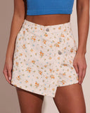 Prairie Glow Floral Wrap Mini Skort