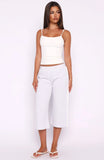Stuck In A Daze Capri Track Pants Grey Marle