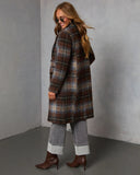 Devora Plaid Double Breasted Coat