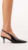 Xishi Heel Black Crinkle Patent