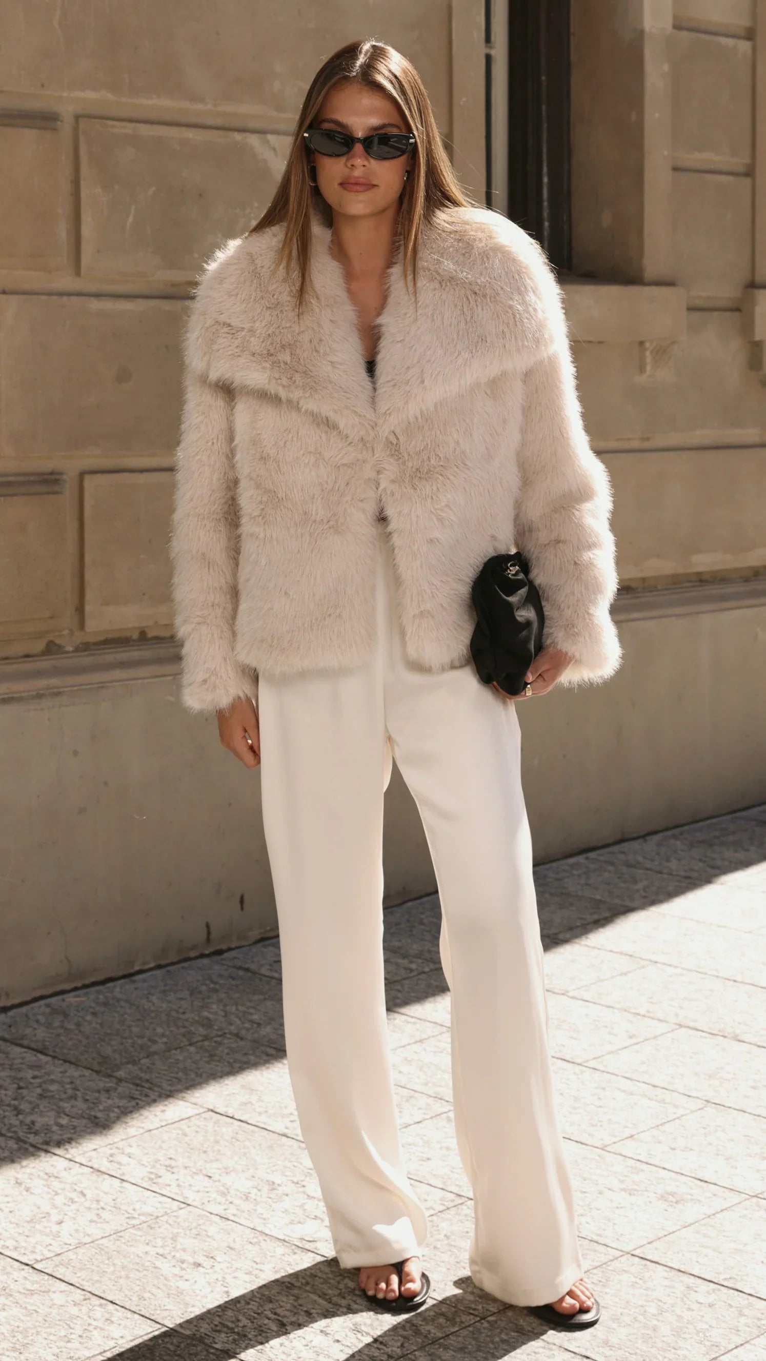 Imogen Button Pants Cream