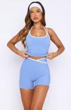Defence Bike Shorts Blueberry White