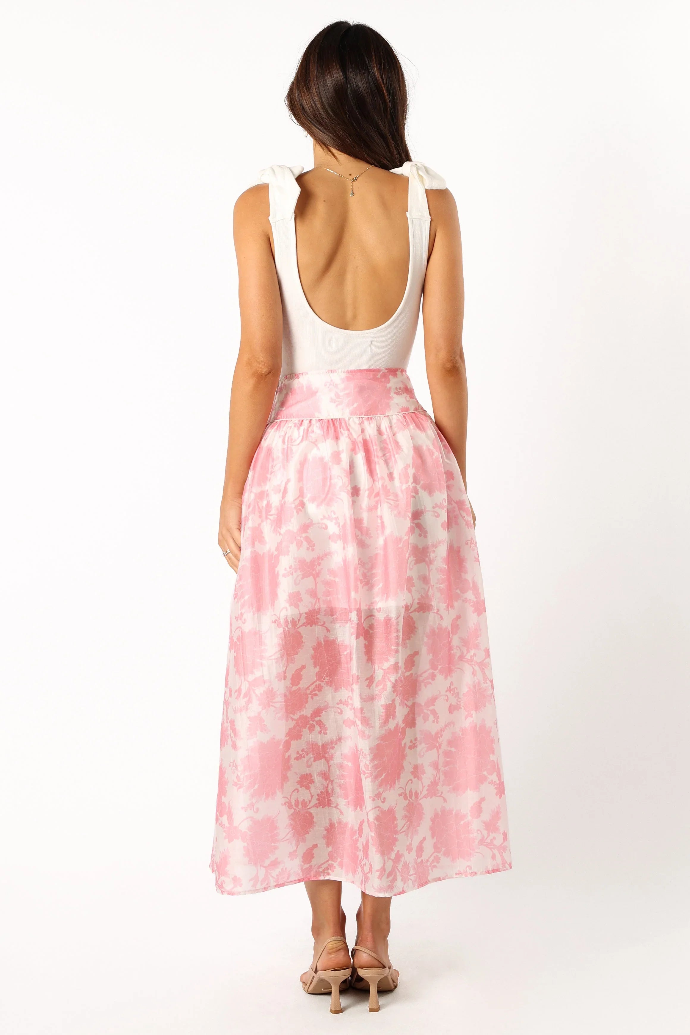 Miami Maxi Skirt Pink Floral