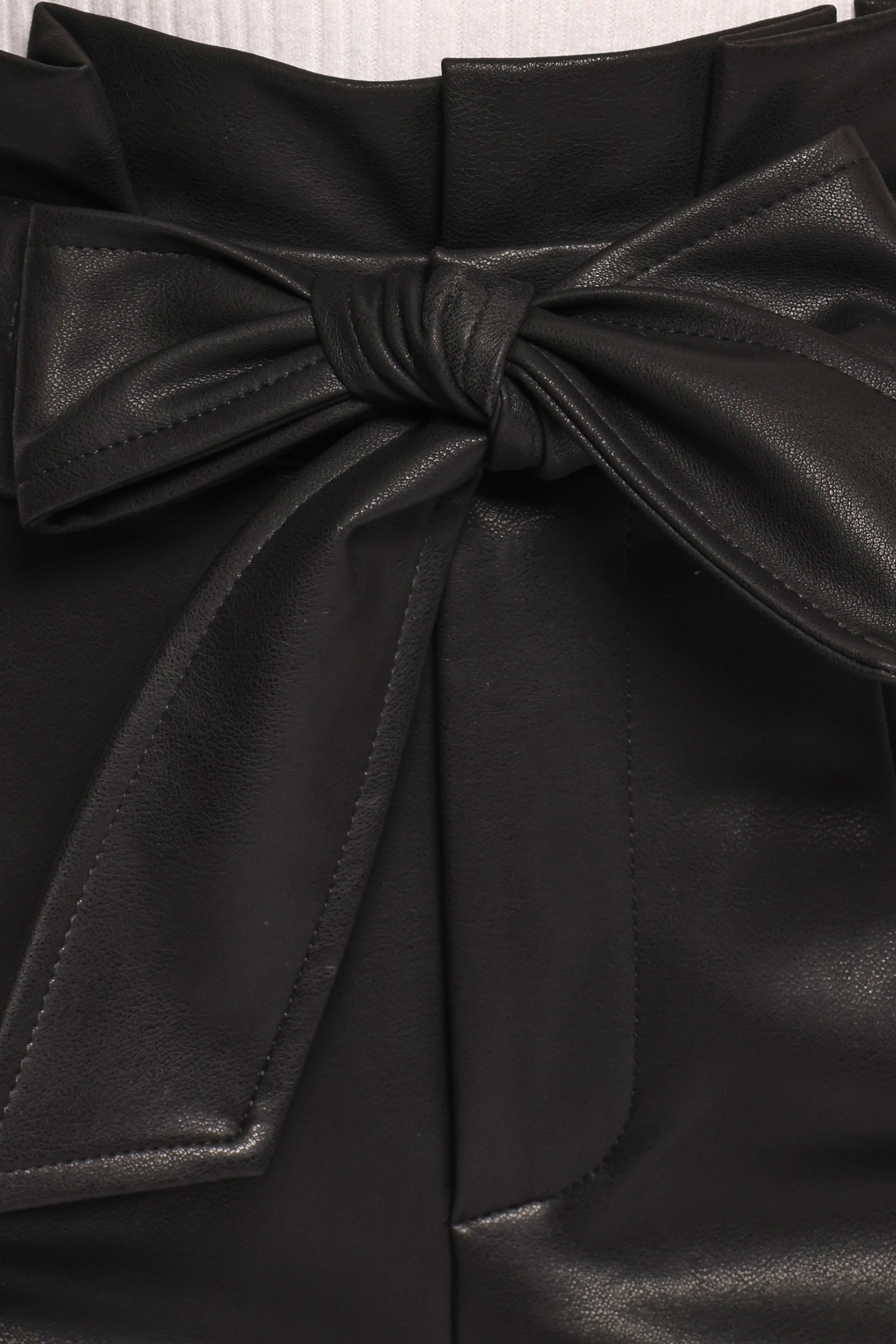Kieran Faux Leather Pant Black