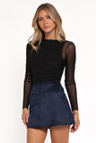 Hope Suede Mini Skirt Navy