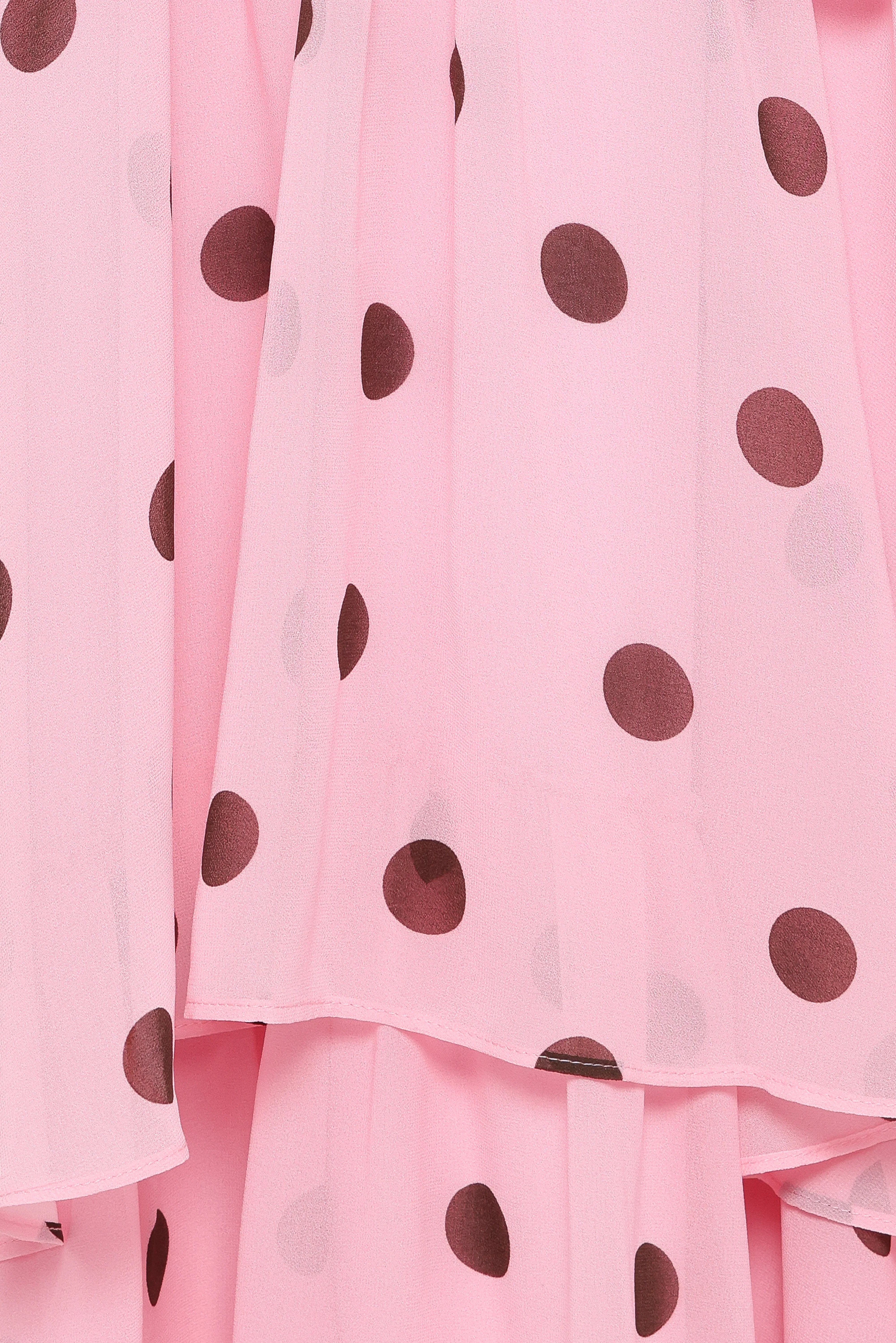 Chasity Halterneck Maxi Dress Pink Polka Dot