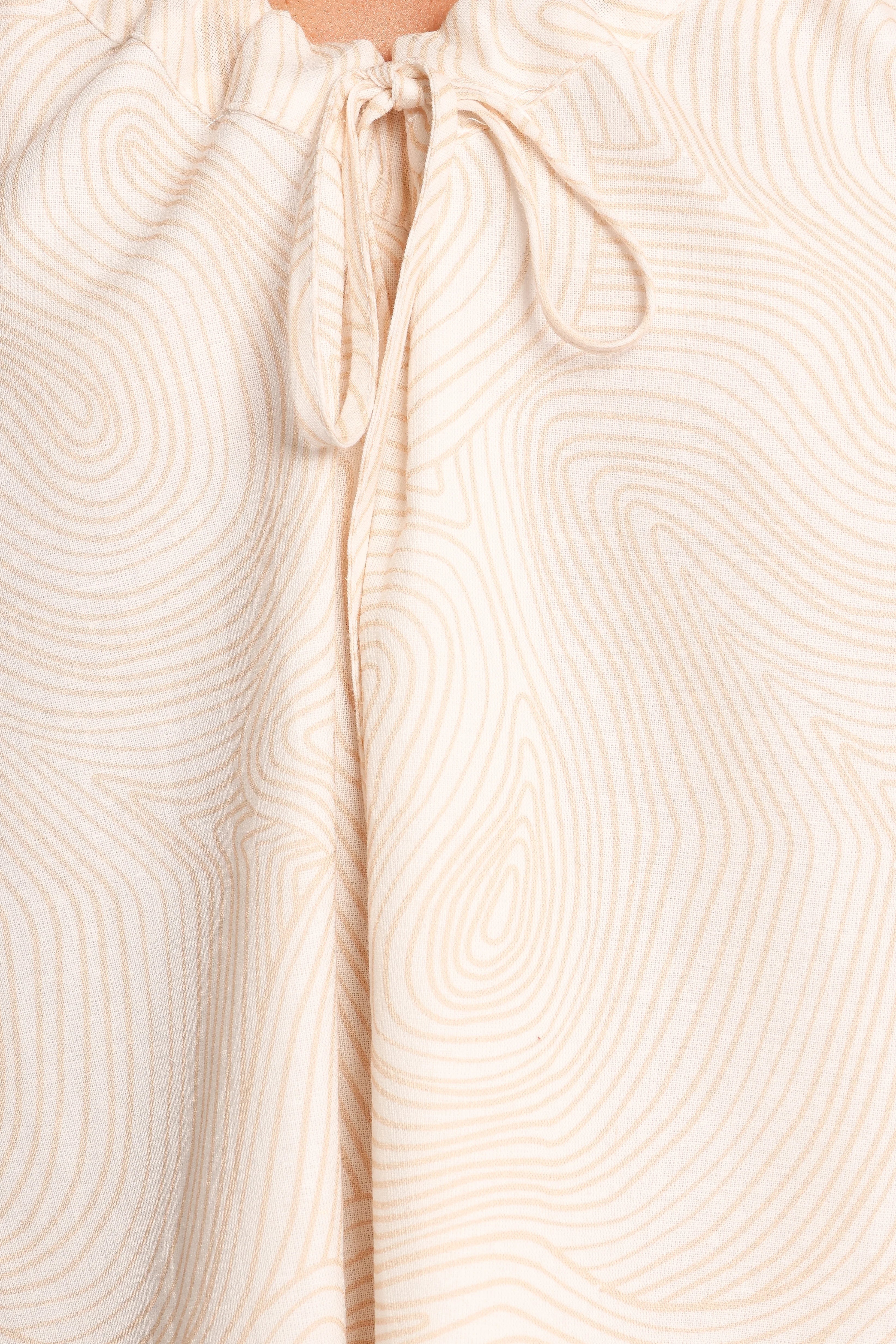 Walker Smock Mini Dress Tan Swirl