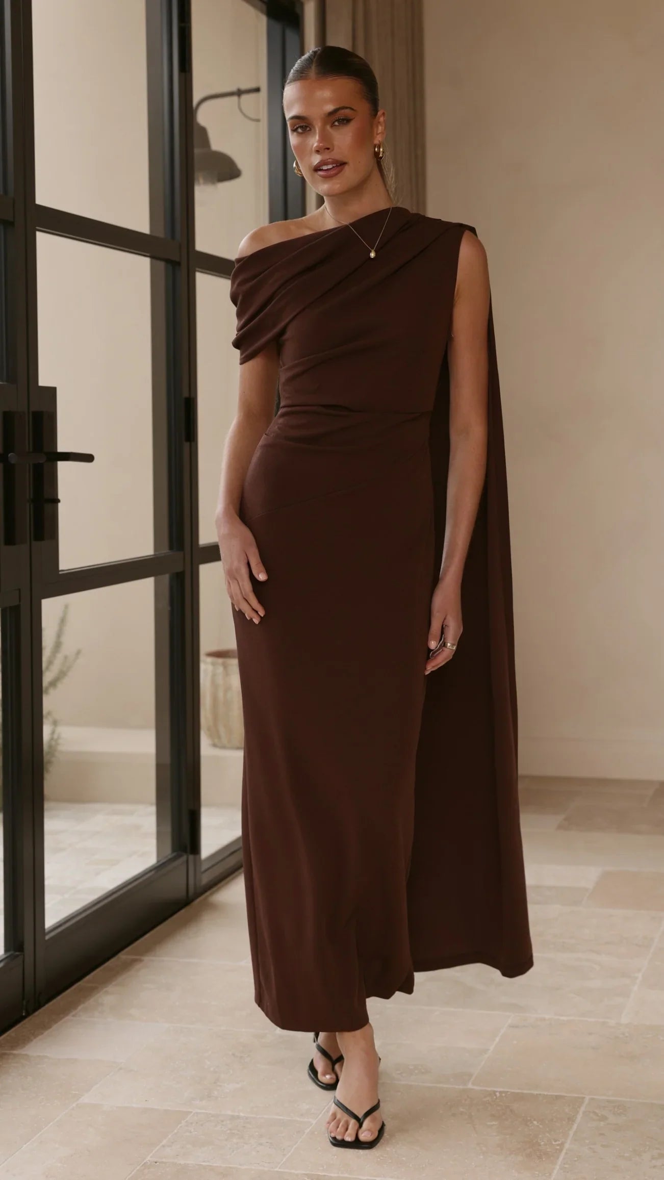 Delilah Maxi Dress Chocolate